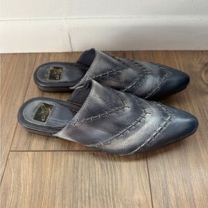 Freebird Blue Leather Vintage Loafers